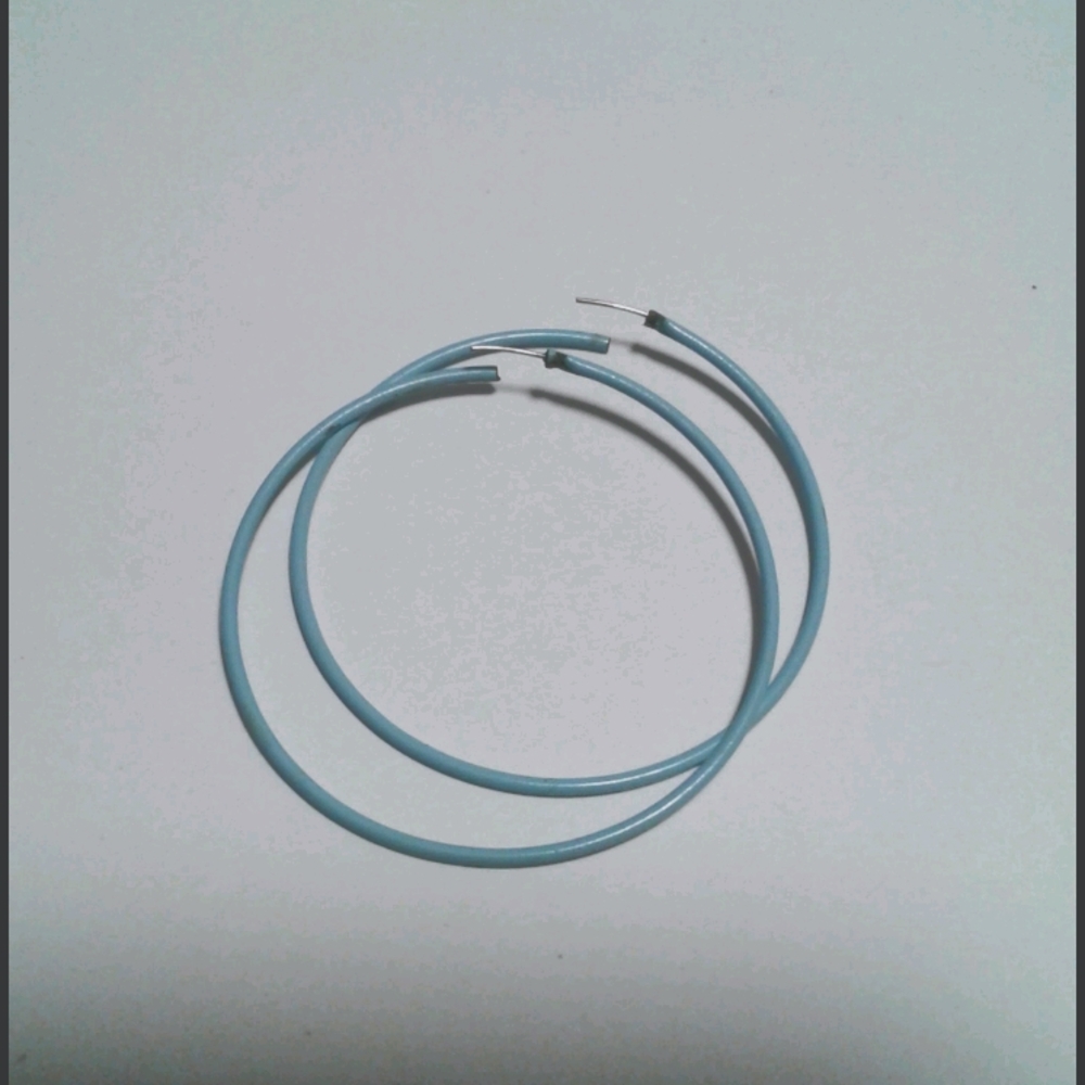 Light Blue Hoop Earrings